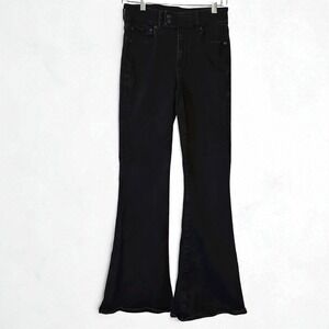 American Eagle Black Flare Jeans Next Level Stretch Bootcut Denim size 6‎ flare
